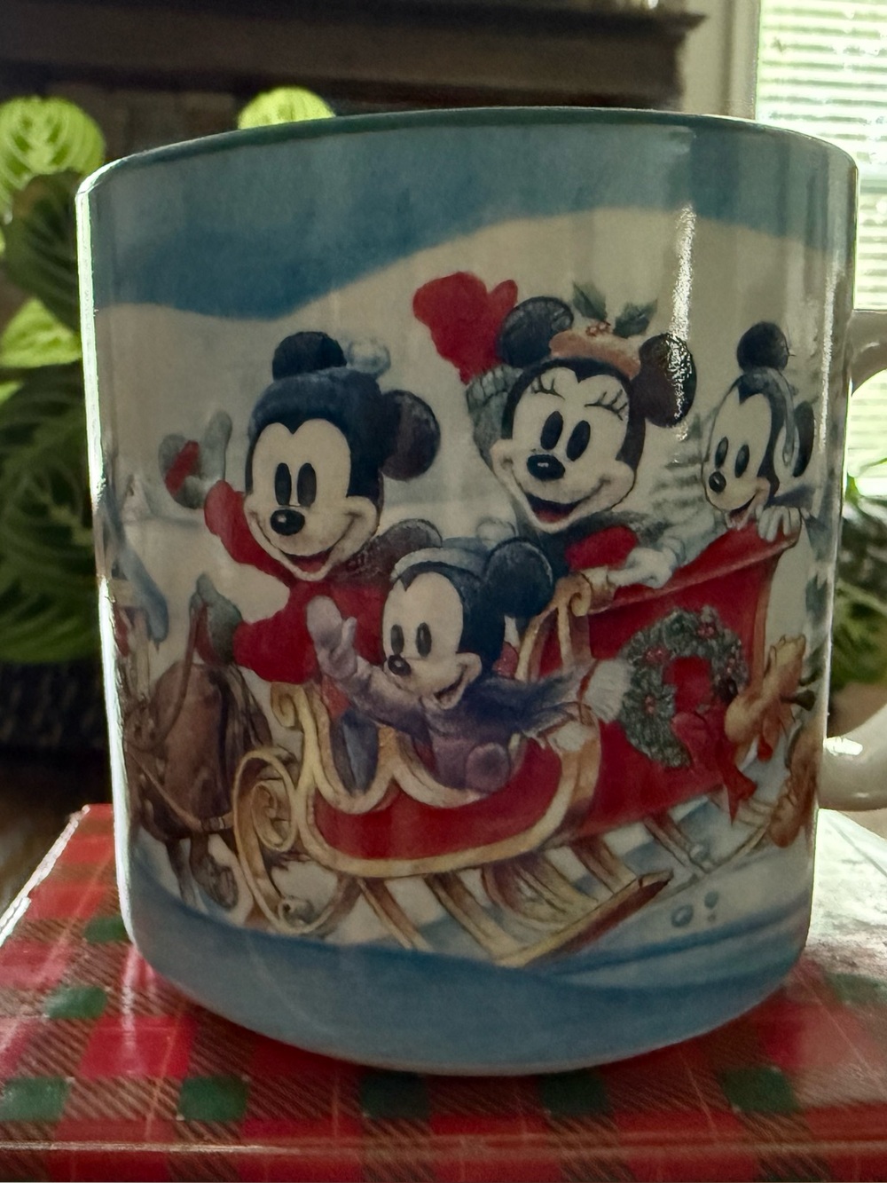 Vintage 1996 Mickey's Winter Wonderland Ceramic Coffee Mug